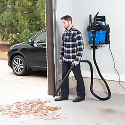 Wall Mount Wet and Dry Vacuum, 5 Gallons Capacity, 5 Peak Horsepower