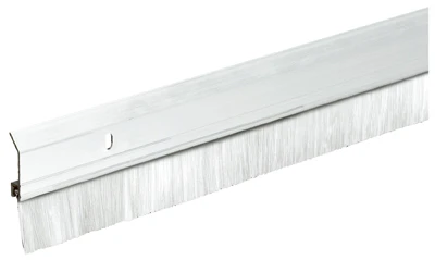 Brush Door Sweep, Aluminum, 2 x 36 In.