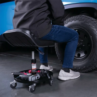 Pneumatic Tractor Creeper Seat with Adjustable Height and Durable Cushion