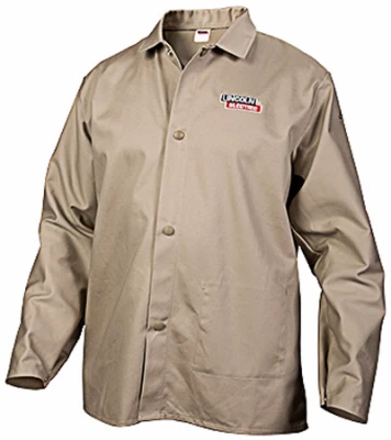 Welding Shirt, Fire Resistant, Khaki, XXL