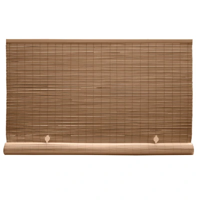 Roll Up Blind, Woodgrain PVC, 36 x 72-In.