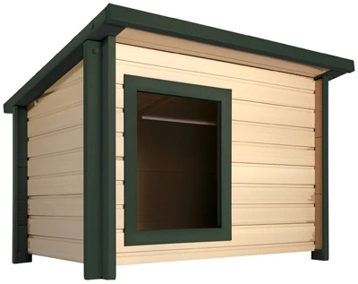 Rustic Lodge Dog House, made with ECOFLEX