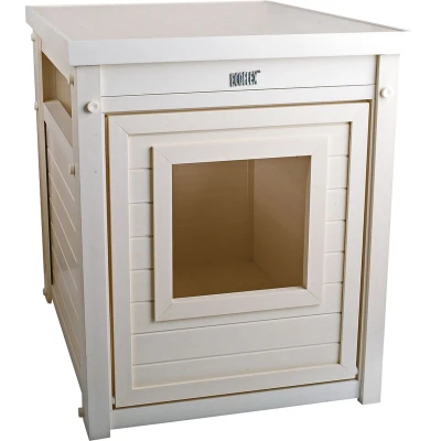 Litterloo Ecoflex Cat Litter Pan Holder/table - Antique White, Model Ehlb801-04