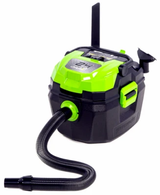 Cordless Wet and Dry Vacuum Cleaner with 24-Volt Battery and Charger, 3 Gallon Capacity