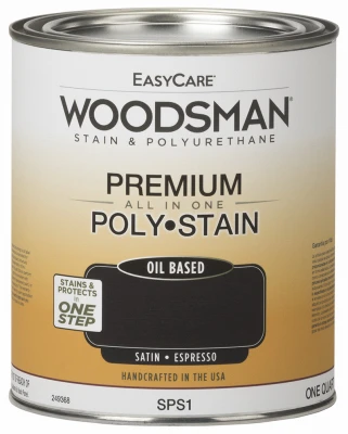 Woodsman Oil-Based Stain and Polyurethane Satin Finish Espresso Color Quart