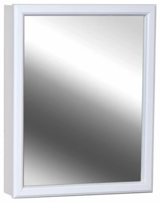 Medicine Cabinet, White Frame, 15.25 x 19.25 In.