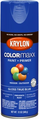 COLORmaxx Spray Paint + Primer, Gloss True Blue, 12-oz.