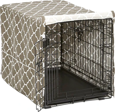 Quiet Time Covella Brown Pattern Crate Cover Fits 30-Inch Dog Crates