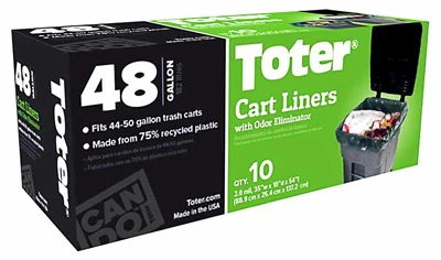 Cart Liner, 48-Gallons, 10-Ct.