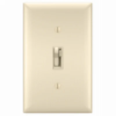 Pass and Seymour Toggle Slide Dimmer, 300 Watt, Compatible with CFL LED and Incandescent Bulbs, Light Almond Finish