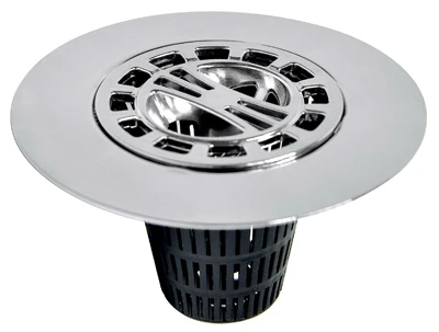 Shower Drain Hair Catcher Basket, Chrome, 3-In.