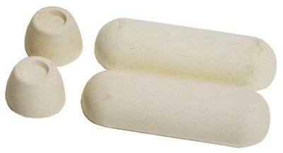 Toilet Seat Bumpers, White Rubber, Adhesive