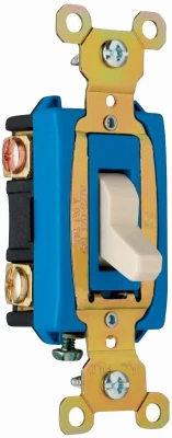 Pass & Seymour Commercial 3-way Light Switch, Light Almond, 15-amps, Model Csb15ac3lacc8