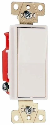 Pass & Seymour Decorator Switch, 3-Way, Light Almond, 20-Amps