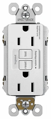 Pass & Seymour Radiant Self-Testing GFCI Outlets, White, 15-Amp, 3-Pk.
