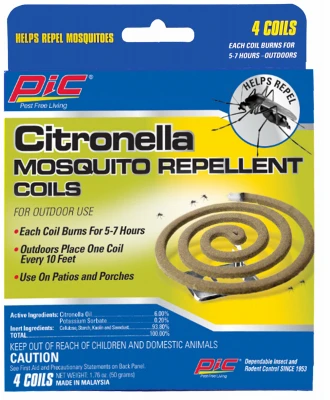 Citronella Coil Mosquito Repellent, 4-Pk.