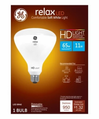 Led Relax High Definition Light Bulb, Soft White, 950 Lumens, 11 Watt, Br40