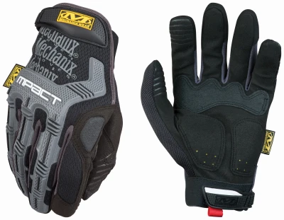 High-Performance Work Gloves, M-Pact, Black & Gray, Men's M