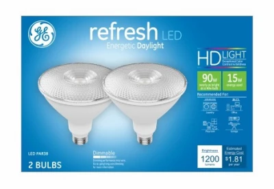 LED Light Bulbs, Par38, Diffused Daylight, 1200 Lumens, 15 Watt, 2-Pk.