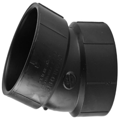 ABS/DWV 22-1/2-Degree Pipe Ell, 4 In.