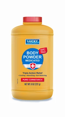 Medicated Body Powder 8 Ounce Container for Skin Relief and Freshness