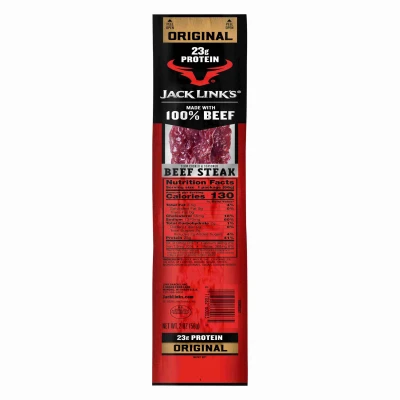 Meat Snacks, Original Beef Steak Jerky, 2.-oz.