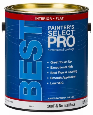 Pro Best Interior Paint, Neutral Base Flat Latex, 1 Gallon