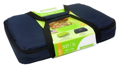 Baking Dish Tote Set, Tempered Glass, 3-Pc.