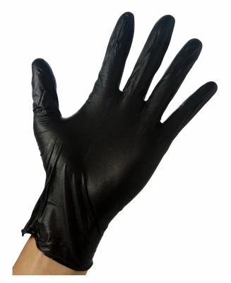 Nitrile Gloves, Disposable, Black, Men's L, 10-Ct.