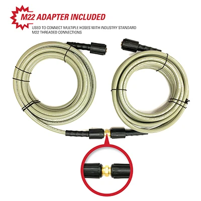 Morflex Pressure Washer Hose 1/4 Inch by 25 Feet Rated Up to 3200 PSI