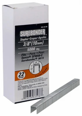 Upholstery Staples, 22-Ga., 5/16 In., 5000-Pk.