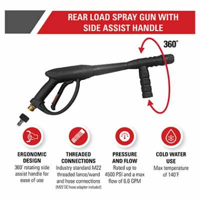 Universal Pressure Washer Spray Gun 80148 With Ergonomic Side Assist Handle