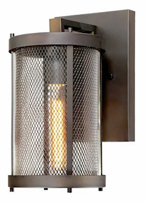 LED Wall Light Fixture, Oil-Rubbed Bronze, Clear Glass