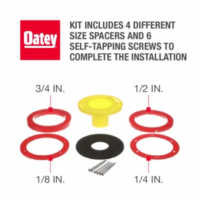 Toilet Flange Extender Kit, Set Rite, 1/4 - 1-5/8 In.