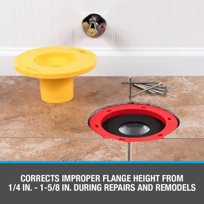 Toilet Flange Extender Kit, Set Rite, 1/4 - 1-5/8 In.