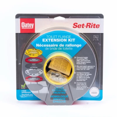 Toilet Flange Extender Kit, Set Rite, 1/4 - 1-5/8 In.