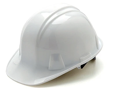 Hard Hat, Cap Style, Ratchet Adjustment, White