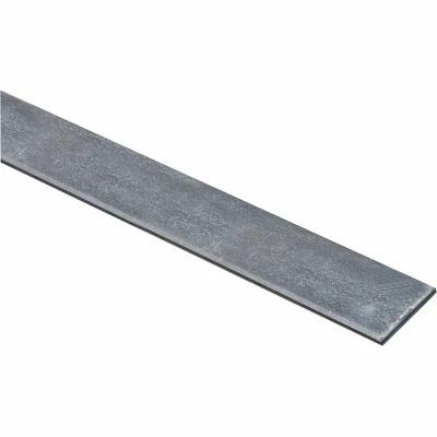 Solid Flat Bar, Galvanized Steel, 1-1/4 x 48 In.