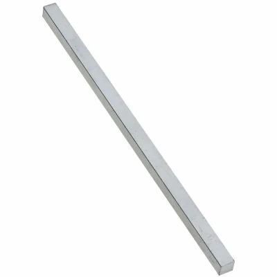 Key Stock, Zinc Plated, 3/16 x 12 In.