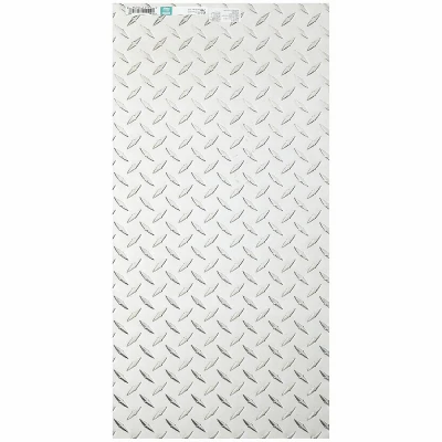 Diamond Plate Sheet Metal, .063 Gauge, 12 x 24 In.