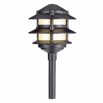 Led Path Light, 3-tier, Black Aluminum, 30 Lumens, 2.2-watt, Outdoor Lighting