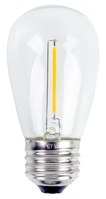 LED Bulb, Amber, 55 Lumens, 1-Watts, 2-Pk.