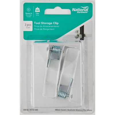 Tool Storage Clip, White Steel
