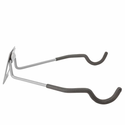 Flip-Up Bike Hanger, Gray Vinyl-Coated Steel