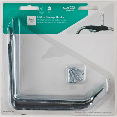 Utility Storage Hook, Tubular Galvanized Steel