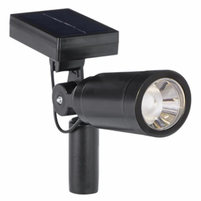 Solar Spot Lights, 15 Lumens, Black Plastic