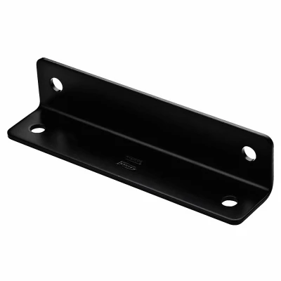 Corner Brace, Black Steel, 7-1/8 x 1.6 x 1/8 In.