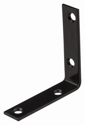 Corner Brace, Black, 3-1/2 x 3/4 In.