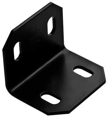 Corner Brace, Black Steel, 2.4 x 3 x 3/16 In.