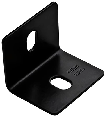 Corner Brace, Square, Black Steel, 2.4 x 3 x 3/16 In.